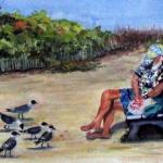 Please Don't Feed The Seagulls by Anna Simmons in Watercolor