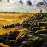 On The Jetty by Catherine Rush in Acrylic
