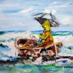 Boy With Boat by Paul Daukas in Acrylic
