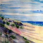 Surf City Sand Dune, Watercolor, Carol Neugebauer 
