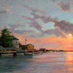 Sunset on 21st Street, Oil, Joyce Lawrence